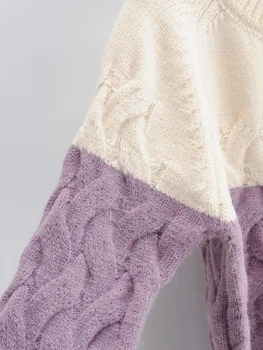 Nemokamai Inspirit Žiemos Laisvalaikio Stiliaus Moterų Megztinis Kompiuterio Megzti O-kaklo Puloveriai Visą Rankovės Spalvų Kratinys Undershirt