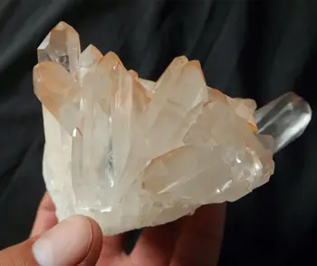 350G Natūralių kvarco kristalų sankaupos taškas Gražus Mineralinių Pavyzdys brangakmenio druse grubus imties grupių fengshui dekoras