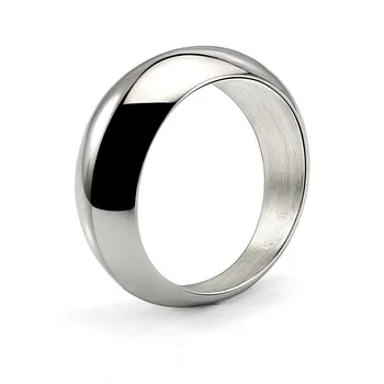 Geometrinis Žiedai Ponios Aukso Paprasta Nerūdijančio Plieno Žiedas Sklandžiai Vestuvių Porų Žiedus, Moterų, Vyrų Papuošalai