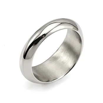 Geometrinis Žiedai Ponios Aukso Paprasta Nerūdijančio Plieno Žiedas Sklandžiai Vestuvių Porų Žiedus, Moterų, Vyrų Papuošalai