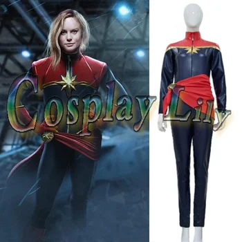 Kapitonas Karolis Danvers cosplay kostiumų kapitonas cosplay kostiumai, apranga Karolis Danvers jumpsuit