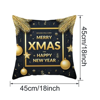 45cm Linksmų Kalėdų Pagalvėlė Padengti Užvalkalas 2020 Kalėdų Dekoracijas Namuose Kalėdos Navidad Noel Ornamentu Laimingų Naujųjų Metų 2021