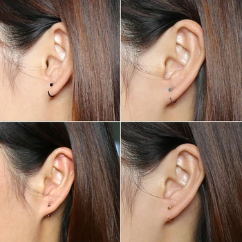 2-3PCS Nosies auskarų žiedas nosies hoopas žiedo C-žiedas nosies stud auskarai papuošalai moteris mados auskarai