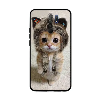 Už Xiaomi Redmi 9 Atveju Katė, Gėlių, Gyvūnų Padengti Silikono Atveju Redmi 9 redmi9 Dangtis Bamperis atsparus smūgiams Telefono dėklas Coque
