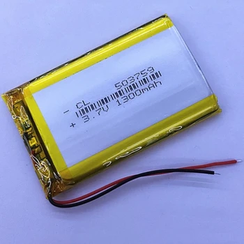 NAUJA geriausia baterija 3,7 V ličio polimerų akumuliatorius e Road trasa HD-X9 navigator įkrovimo baterija (akumuliatorius 053759 503759 1300MAH GPS