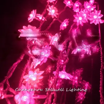 Puikiai!kalėdų Lempos Kalėdų Eglutė spalvų Šviesos Apdailos 2,5 m, Pink Lotus 