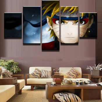 5 Skydelis Modulinės Nuotrauką Naruto Sienos Menas Fotografija, Šiuolaikinio Namų Dekoro Gyvenamasis Kambarys Arba Miegamasis, Drobė Spausdinti Tapybos Sienos Nuotrauka