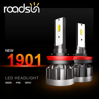 SPT Led Mini Automobilių Žibintų Lemputė H7 LED Lemputes H1 H8, H9 H11 9003 priekinių Žibintų Rinkinį, 9005 HB3 9006 HB4 H4 HB2 6000k Šviesos 12V 40W 8000LM
