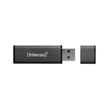 USB ir Micro USB Atmintinės INTENSO ALU LINE 64 GB Antracito