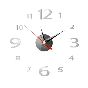 Juoda Kūrybinių Mados Šiuolaikinės 3d Laikrodis Akrilo Laikrodis 3d Laikrodis Siena Lipdukas Siena Lipdukas Akrilo Laikrodis Meno Namų Puošybai