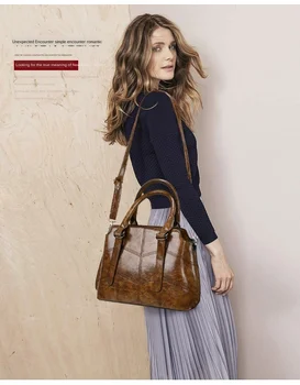2012 m. naujų mados moterų maišelį aliejus odos retro grandinės trijų dalių didelės talpos, vieną petį krepšys lady krepšys