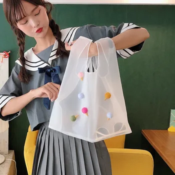 Ins mergina Xuan Yafeng Europos šaknys siūlai veltinio gėlių skaidrus pirkinių krepšys pečių maišą vasaros mažas crossbody krepšys