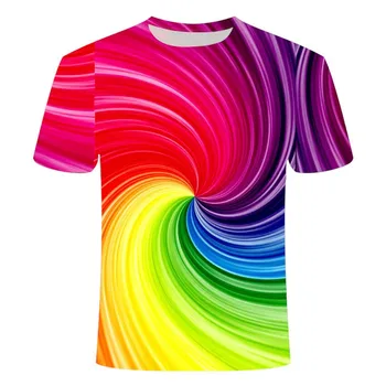 2020 naujas 3D vertigo hipnotizuojantis spausdinimo T-shirt vyrų, moterų ir vyrų šalių top marškinėliai, vyriški 3D meno trumpas rankovės