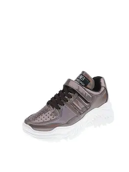 Smulkmena batus pavasarį ir rudenį naujų tėtis batai moteriška sidabrinė storio-soled lace-up sneakers spalvinga ir įvairiapusiška asmenybė, karšto