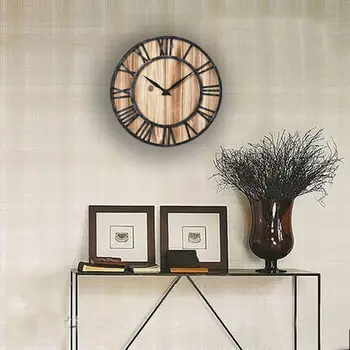 Kabo Pramoniniai Virtuvės Sieninis Laikrodis Geležies Mediniai Didelių Kūrybinių Silent Medinis Sieninis Laikrodis Kambarį Namų dekoro EA60WC