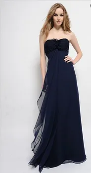 Gūsis nemokamas pristatymas 2021 vestido de festa stiliaus oficialią Mados ilgą šifono šalis promenadzie suknelė tamsiai mėlyna bridesmaid dresses