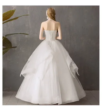 Vestido De Noiva 2021 Nauja Vestuvinė Suknelė, Elegantiškas Stebėjimo Grindų ilgis Nėrinių Kamuolys Suknelė Princesė Vestuvių Suknelė Chalatas De Mariee