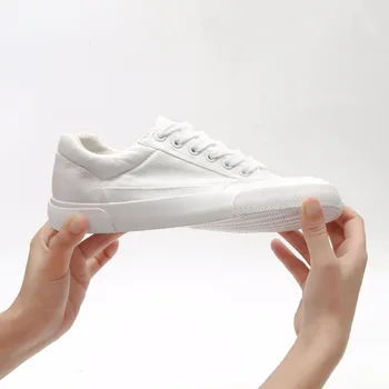 Moterų sportbačiai 2019 naujų mados nėriniai-up black/white moterų batai kietas siuvimo seklių atsitiktinis drobė batai moterims 066