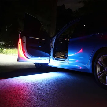 NAUJAS Universalus 120cm Automobilių Durų Atidarymo Įspėjimas LED Šviesos Juostelės Sveiki Dekoro Lemputė, Stabdžių Kaladėlės Galinių Susidūrimo Saugos Šviesos