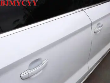 BJMYCYY Automobilių stiliaus Nerūdijančio plieno dekoratyvinis blizgančiais automobilių šildomi durų traukti ranką Audi A3-2017