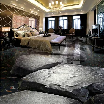 Nemokamas pristatymas nuotrauką Akmens tekančio vandens karpis gyvenamasis kambarys vonios kambarys 3d grindys kambarį miegamojo tapetai, freskos grindys