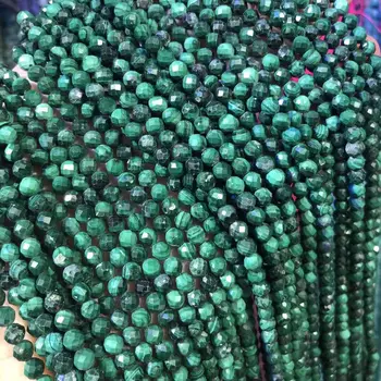 Natūralaus Malachito Akmuo Beads2 3 4,5 mm Maži, Apvalūs Skirsnis Laisvas Granules Karoliai 