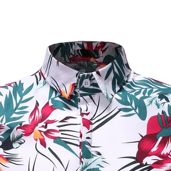 Verslo Atsitiktinis Trumpomis Rankovėmis Spausdinti Marškinėliai Vyrams 2019 M. Vasaros Tendencija Viršūnes Vyras Havajų Paplūdimyje Marškinius Vyras Boho Pajūrio Šventė Stilius