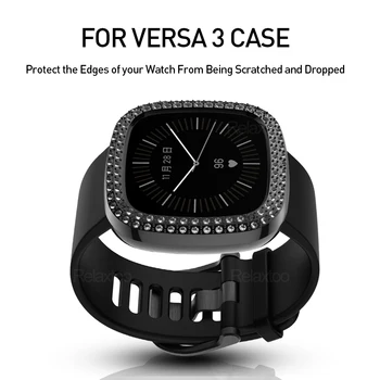 Diamond Bamperio Apsauginė Atveju, Fitbit versa 3 Atvejais Fitbit versa3 smart watch priedai TPU Rėmo Apsauga