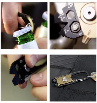 Nemokamas Pristatymas Mini 20-1 Multi-tools Metalo, Juodojo Nerūdijančio Kišenėje Įrankis Keychain Accesorios para bicicletas accesorios