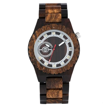 Ratu Geometrijos Dial Mediniai Žiūrėti vyriški Laikrodžiai Gamtos Visą Sumedėjusių Bangle Vyrų Laikrodis Kvarcinis Laikrodis Reloj de madera 2020 NAUJAS