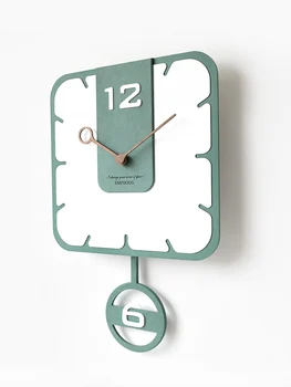 Vaikų Kūrybos Sieninis Laikrodis Silent Judėjimo Menas Mados Sieninis Laikrodis Nordic Dizainas Švytuoklės Orologio Da Parete Namų Decoratio 50WC