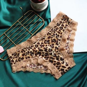 Ledo Šilko Leopardas Spausdinti Nėriniai Moterų Apatiniai Seksualus Mažas Juosmens Karšto Sekso Kelnaitės String Fitneso Besiūlių Kelnaičių Tanga Diržas