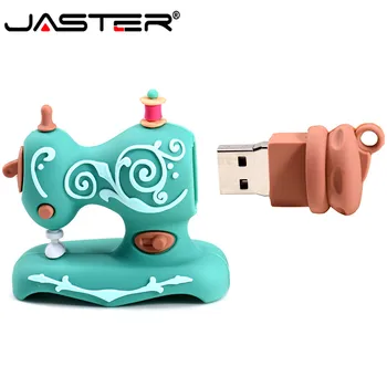 JASTER 2019 naujas USB 2.0 animacinių filmų siuvimo mašinos modelis usb flash drive 4GB 8GB 16GB 32GB 64GB 128GB pendrive U disko Kalėdų dovana