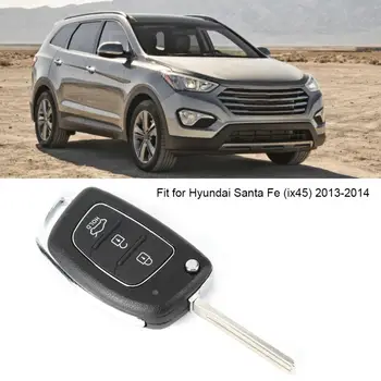 Automobilio Raktas Atveju 3-Mygtukas Nuotolinio Rakto Pakabuku Atveju Shell Tinka Hyundai Santa Fe (ix45) 2013-automobilių reikmenys