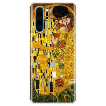 Gustavo Klimto bučinys Hawei Padengti P Smart 2019 2020 Atveju, Huawei P10 P20 30 Llite P40 Pro Coque Už PSmart Z Telefono Apvalkalas
