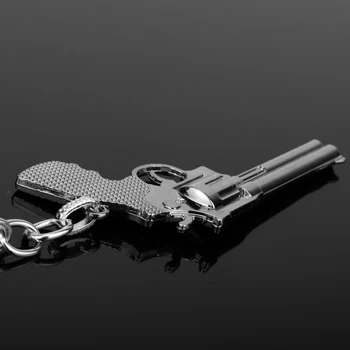 MQCHUN 2 Spalvos Klasikinis Aukso Miniatiūriniai Revolveris Pistoletas Ginklas mados Modelis Pultelio Klavišą Žiedai Vyrams, Papuošalai, Dovana -50
