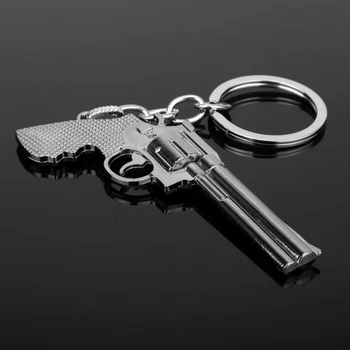MQCHUN 2 Spalvos Klasikinis Aukso Miniatiūriniai Revolveris Pistoletas Ginklas mados Modelis Pultelio Klavišą Žiedai Vyrams, Papuošalai, Dovana -50