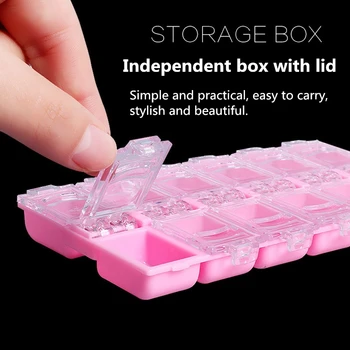 12 Tinklai Nagų Papuošalų Dėžutė Mini Diamond Lauke Mažų Papuošalų Laikymo Dėžutė Nepriklausomų Apversti Nagų Papuošalų Dėžutę Vinių Kalimo Įrankiai