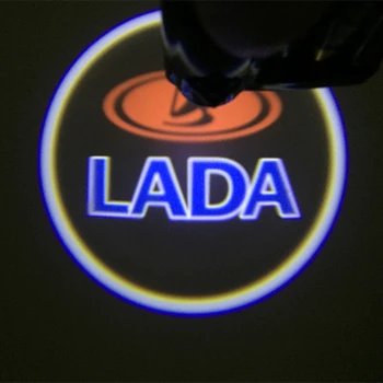 2vnt LED Automobilio Duris Sveiki Logotipas Šviesos Projektorius Skirtas Lada Granta Kalina 2 Largus Priora Niva Samara modernizuoti priekinės vaz Signet 4x4 Xray 2109 2110