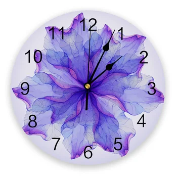 Mandala Gėlės Violetinės TextureWall Laikrodis Namų Dekoro Miegamasis Silent Sienos, Skaitmeninis Laikrodis, Sieninis Laikrodis, Modernus Dizainas