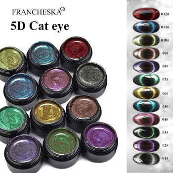 Akių Katės Nagų lako Klijai 13 Spalvų Galaxy 5D Klijai UV Cat Eye Nagų Gelis Greitai džiūsta Ilgai Blizga Nagų Dailės Gelio TSLM1