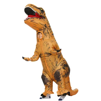Pripučiami Susprogdinti Dinozauro Kostiumo Talismanas Vaikas, Suaugusieji Helovinas Susprogdinti Apranga Fancy Dress Talismanas Cosplay Kostiumas