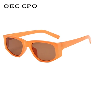 OEC CPO Derliaus Cat Eye Akiniai nuo saulės Moterims, Madingų Mažos Ultralight Saulės Akiniai Moterų Atspalvių Punk Akiniai Oculos UV400