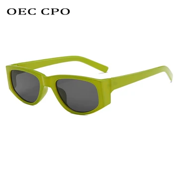 OEC CPO Derliaus Cat Eye Akiniai nuo saulės Moterims, Madingų Mažos Ultralight Saulės Akiniai Moterų Atspalvių Punk Akiniai Oculos UV400