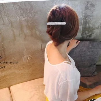 1 Vnt Korėja Stiliaus Plastiko Staigius Paprasta Visų rungtynių Pavasario Įrašą Pusėje Įrašą Mados Plaukų Žiburių Merginos Plaukų Aksesuarai