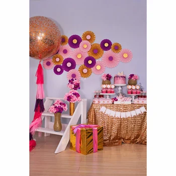 Allenjoy fotografijos fonas prabanga gimtadienio kambarys balionas desertas stalo gėlių fone foto studija photobooth photocall