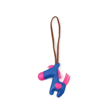 DoreenBeads Mados PU Odos Keychain & paketų prižiūrėtojų raktinę Royal Blue Horse Gyvūnų Širdies Modelio Žavesio 27.5 cm(10 7/8