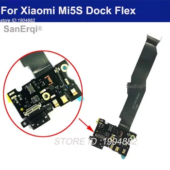 SanErqi Už Xiaomi Mi5S Mikrofono Modulio+USB Įkrovimo lizdas Valdybos Flex Kabelis, Doko Jungtis Xiaomi Mi 5S 5.15 Colių Dokas