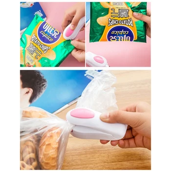Nešiojamų Mini Sandarinimo Namų Ūkio Mašinos, Šilumos Gruntas Capper Maisto Taupymo Plastikinių Maišelių Rinkinį Mini Dalykėlių
