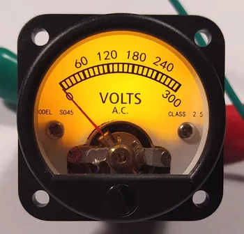 AC 220V 300V AC Voltmeter Geltoną Šviesą SO45 Maitinimo Filtras Izoliavimo Transformatoriaus